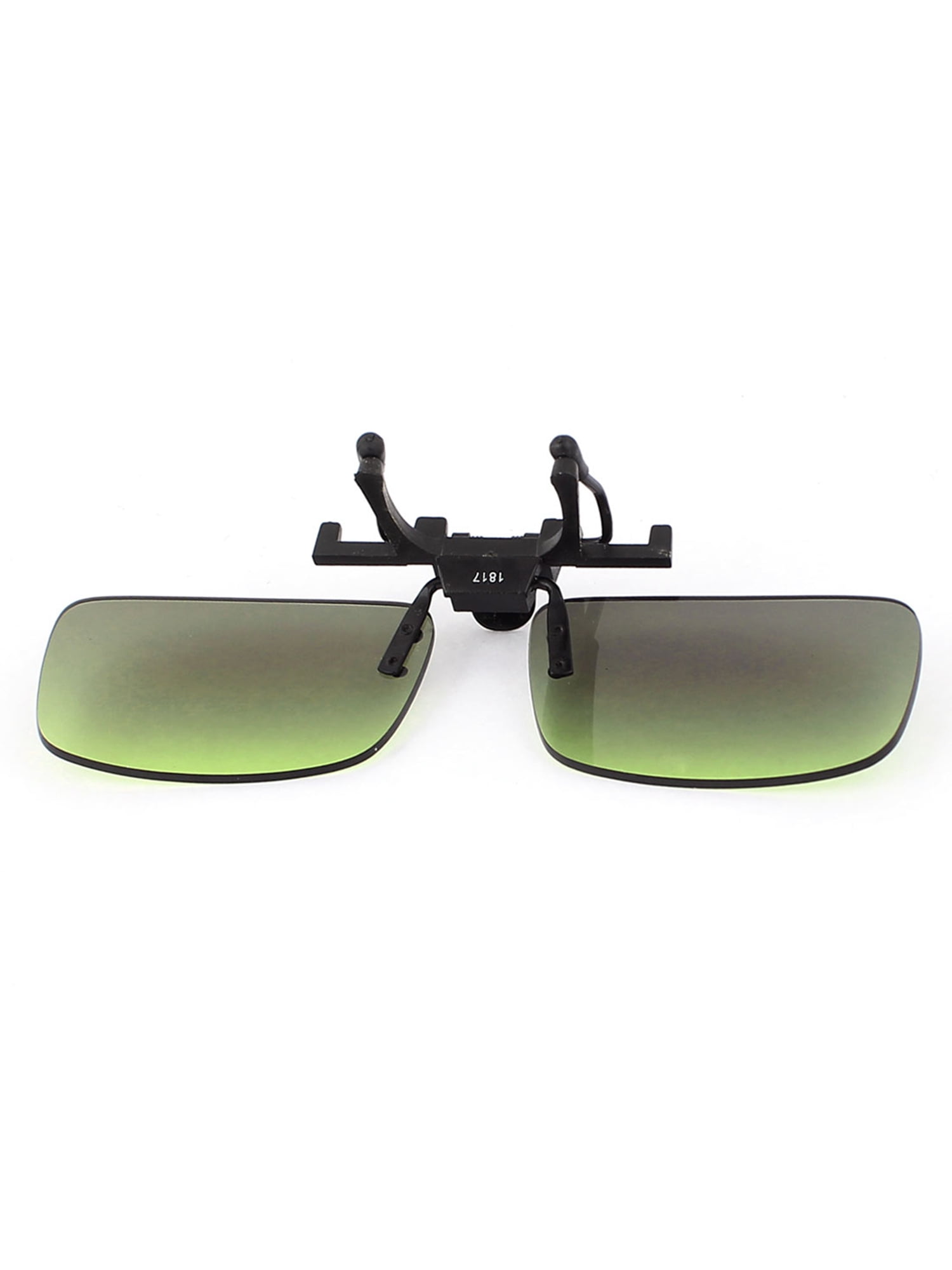 Green Lens Rimless Anti Glare Clip On Driving Sunglasses Eyeglasses 122