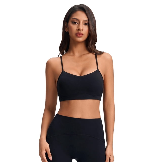 Fine Strap Seamless Sports Bra For High Support Workout Bralette With Lightweight Comfort And Breathable For All Seasons And Everyday Wear