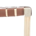 thumbnail image 7 of SAFAVIEH Abreu Rectangle Barstool, Cognac/Light Natural (18.5 in. W x 20 in. D x 30 in. H), 7 of 7