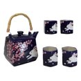 thumbnail image 4 of Blue Sakura Cherry Blossoms With Rabbit Hexagonal Teapot With 4 Tea Cups Set, 4 of 9