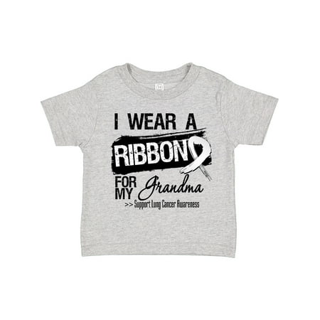 

Inktastic Grandma Lung Cancer Ribbon Gift Toddler Boy or Toddler Girl T-Shirt