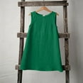 thumbnail image 2 of Tranfacy Robe d'Été pour Filles, Robe Sans Manches pour Tout-Petites Filles, Robe Sans Manches à Col Rond en Lin Uni pour Enfants d'Âge Moyen avec Laçage au Dos, 2 of 5