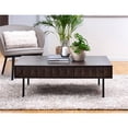 thumbnail image 2 of Modern 46-inch Wide 2-Drawer Coffee Table - Espresso Oak, 2 of 5