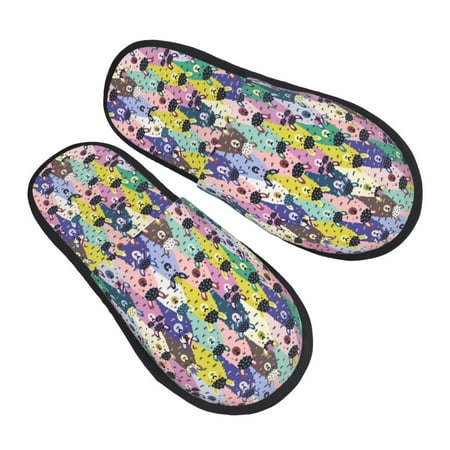 

Kdxio Llamas Colorful Pattern Slippers for Women Memory Foam Fuzzy House Slippers Bedroom Non-slip Warm Womens Slippers