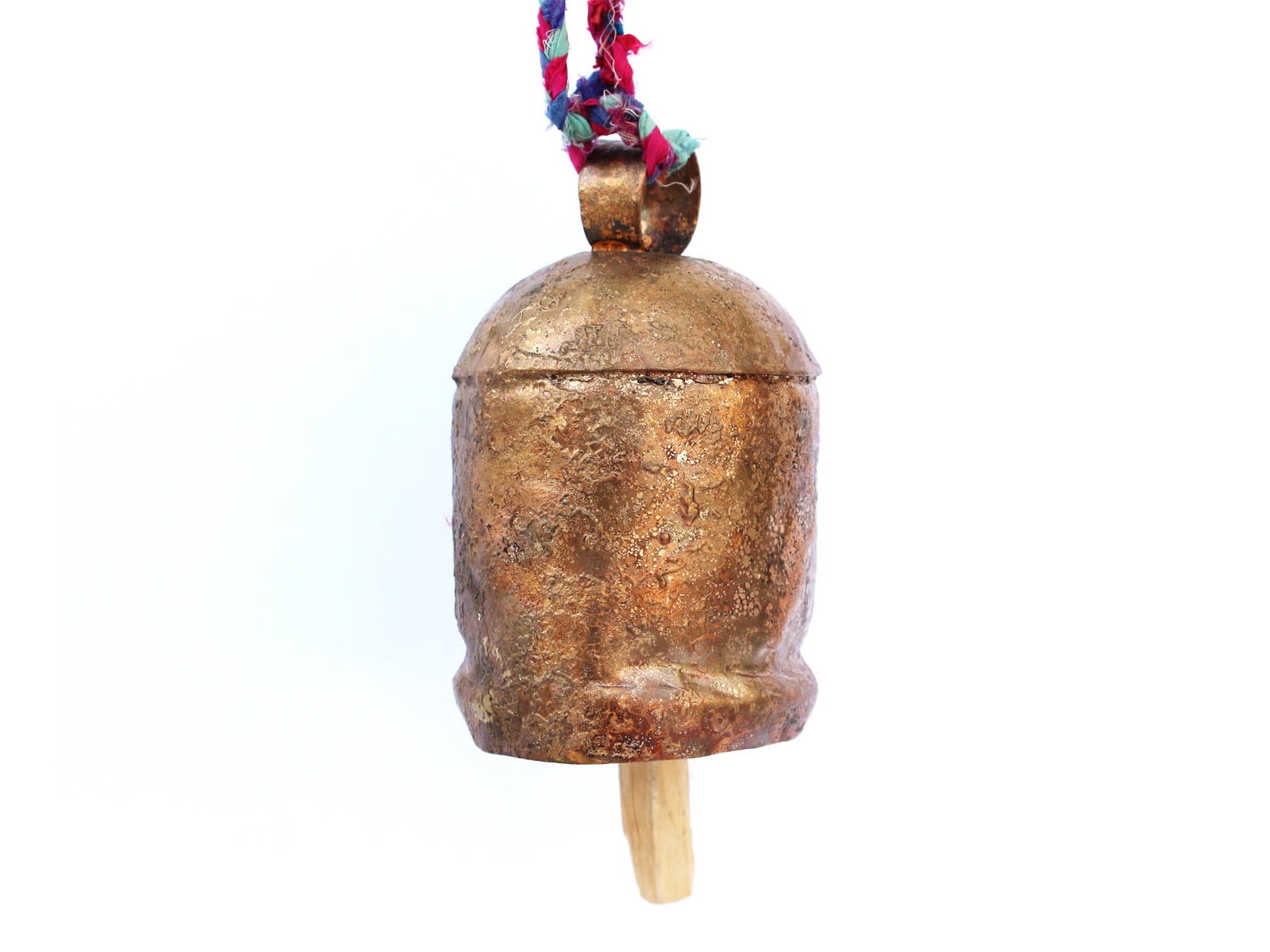 De Kulture Bell Metal Cow Bell Hanging Wind Chime for Home Garden Balcony Decor 3.5x7.9 (DH) inches