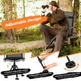 thumbnail image 6 of Topbuy 360° Swivel Blind Hunting Chair, Foldable & Portable Hunting Chair W/ Oversized Duck Feet Padded Armrests Mesh Back&Height Adjustable, 6 of 10