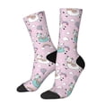 thumbnail image 1 of Balery Llama Unicorn and Rainbow Calcetas Largas con Estampado para Hombre y Mujer – Suaves y Transpirables, Talla Única (US 5-11), 1 of 6