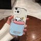 thumbnail image 3 of Funda bonita de dibujos animados S-Snoopys 3D Wave para iPhone 16 15 14 13 12 11 Pro Max Mini X XR XSMAX 8 7 6S Plus funda de silicona suave, 3 of 5