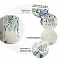 thumbnail image 6 of Blue Teal Eucalyptus Leaves Waterproof Fabric Shower Curtain, Watercolor Vintage Botanical Shower Curtain for Bathroom Curtains Bathtubs Hotel Washable Shower Curtains with 12 Hooks Stall 48x72in, 6 of 6