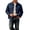 Navy, variant on TKKCS Mens Trucker Jacket Button Down Regular Fit Casual Long Sleeve Outerwear Jackets with Multi Pockets Navy XL