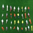 thumbnail image 4 of AOOOWER Pack Of 25 Miniature People Random Poses Figurines For Model City Scene With Vibrantly Color And Realistic Detail, 4 of 10
