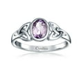 thumbnail image 4 of Bling Jewelry Womens Oval Gemstone Celtic Trinity Knot Ring for BFF Sorority Sister Sterling Silver, 4 of 5
