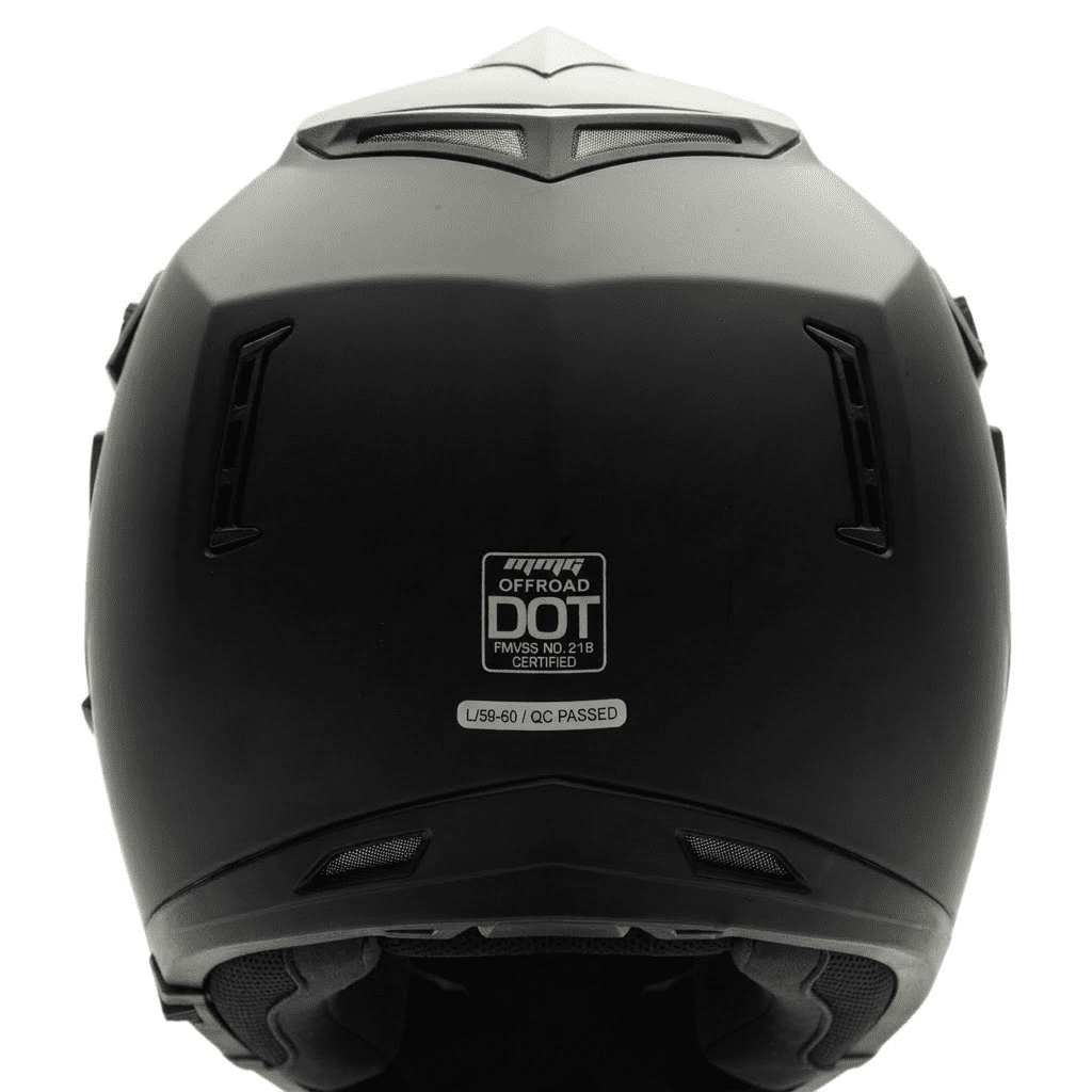 MMG Adult Motorcycle Off Road Helmet Combo, Includes Riding Gloves and Goggles. Size: Large - Color: Matte Black