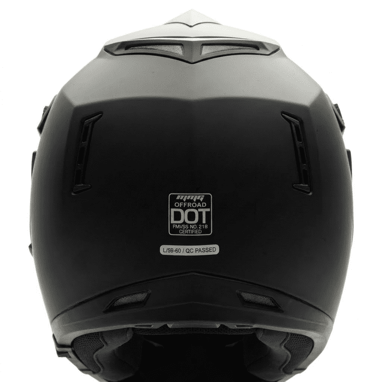 MMG Motorcycle Off-Road Helmet MX ATV Dirt Bike Matte Black with