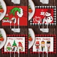 thumbnail image 3 of Ensemble de 4 Napperons de Noël Motif à Carreaux Rouges Napperons de Cuisine Père Noël, 3 of 5