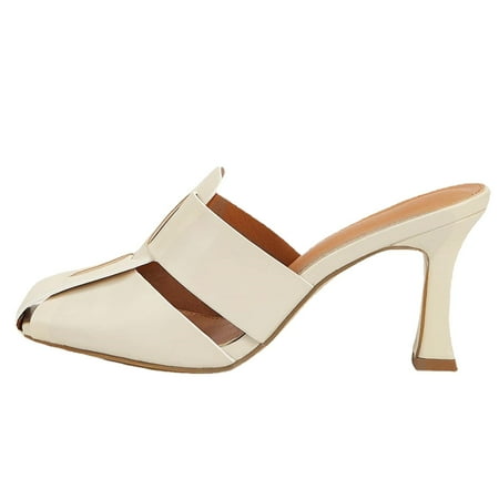 

Wmkox8yii Women s Fashion Covered Toe Sandals Super High Fine Heel Sexy Summer Casual Shoes Slippers