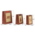 thumbnail image 2 of Iconikal Red Buffalo Plaid Gift Bags - Pack of 24 in 3 Sizes - Ideal for Festive Gifting, 2 of 3