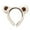 D, variant on Brown Bear Ears Hair Headband Cute Animal Ear Headwear for Girls Women Party Role Play Accessories
