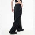 thumbnail image 6 of Zylarhe Women's Pants Retro Street Wide Leg Casual Pants for Women Loose Drapey Versatile Long Trousers Comfortable Fashionable Outfit, 6 of 7