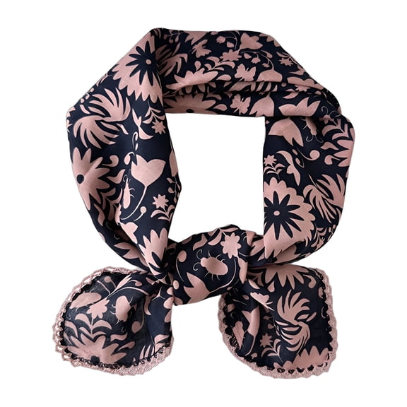FLORNIX Bandanas for Women,Decorative Scarf Blue Bandana,Suitable for Spring and Summer Bag Scarf,Navy