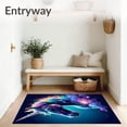 thumbnail image 3 of ODIKA 3'x5' Machine Washable Non-Slip Area Rug, Prismatic Unicorn Galaxy Starry High Traffic Rug, Black, 75158, 3 of 7