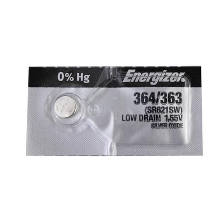 Energizer 364/363 - SR621 Silver Oxide Button Battery 1.55V - 2 Pack + FREE SHIPPING!