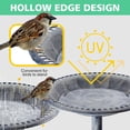 thumbnail image 3 of Bird Bath for Outside with  Removable Flower Planters Polyresin Lightweight Vintage Birdbath for Outdoors Stake Standing Bowl and Water Feeder Yard Garden Decor, 3 of 10