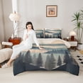 thumbnail image 4 of Homewish Natural Botanical Queen Comforter Set,Pine Tree Bedding Sets,Beige Green Bedding Comforter Set For Adults,Luxury Bedroom Decor Reversible,3pcs, 4 of 8