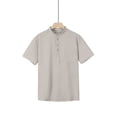 thumbnail image 6 of Men's Big and Tall Henley T-Shirts, Short Sleeve Pocket Waffle Knit Loose Fit Shirt Summer Oversized Button Tee Big and Tall Size S-3XL Gray, 6 of 9