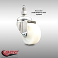 thumbnail image 2 of 3 Inch 316SS Nylon Wheel Swivel ½ Inch Threaded Stem Caster Service Caster, 2 of 2