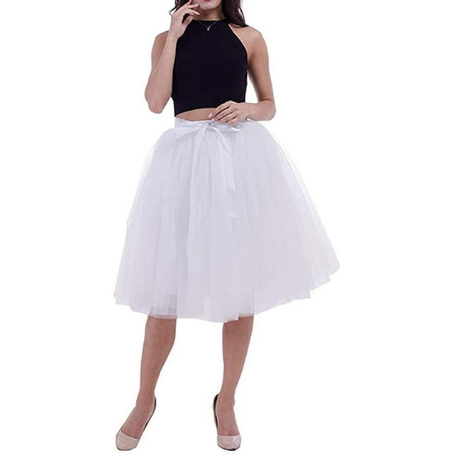 Jupe Tutu en Tulle de Ballet Princesse pour Femmes et Filles, Robe Mini de Soirée de Mariage, Bal, Rockabilly