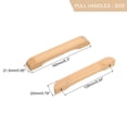 thumbnail image 2 of Uxcell 6 Pack Beech Wood 5.04" Hole Spacing Cabinets Drawer Handle Pulls with Screws, 2 of 6