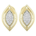 thumbnail image 4 of Dazzlingrock Collection Round White Diamond Marquise Shape Pushback Stud Earrings for Women (0.10 ctw, Color I-J, Clarity I1-I2) in 18K Yellow Gold, 4 of 6