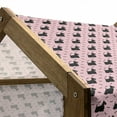 thumbnail image 4 of Scottie Dog Pet House, Hairy and Fluffy Adult Terrier and Bones on Pink Background, Outdoor & Indoor Portable Dog Kennel with Pillow and Cover, 5 Sizes, Pale Pink and Black, by Ambesonne, 4 of 4