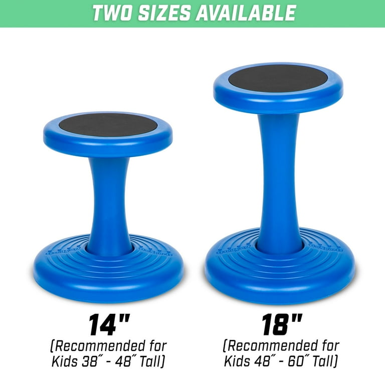 GoSports 14 Inch Wobble Seat for Kids - Flexible Wiggle Stool for