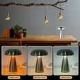 thumbnail image 3 of Eummy Mushroom Table Lamp, Cordless LED Desk Light, USB Rechargeable Desk Lamp Touch Control Night Light with 3 Color Dimming for Bedroom Office Dorm, 8.5 x 21 cm, 3 of 8