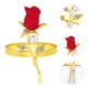 thumbnail image 4 of KAKOWELY anillos de servilleta con forma de rosa, de aleación, para mesa de fiesta., 4 of 5
