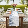 thumbnail image 4 of Table Runners 90 Inches Long Dress Scarves, Spring Blue Eucalyptus Farmhouse Coffee/Dining/Kitchen Table Runner for Living Room, Botanical Green Leaf Country 13x90 Inch, 4 of 9