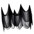 thumbnail image 2 of Tela espeluznante de Halloween, tela espeluznante de 84,65 x 177,17 pulgadas, gasa de terror, gasa aterradora para decoración de puerta de pared de fi Negro, 2 of 7