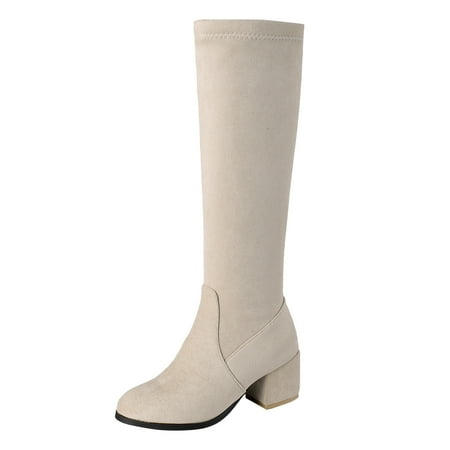 

Wesracia Boots For Women Winter Boots Women Ladies Fashion Solid Over The Knee Warm Zipper Long Boots Casual Shoes