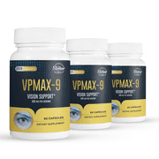 3 Pack VPMAX-9, eye health and vision support-60 Capsules x3