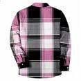 thumbnail image 4 of USNSM Mens Classic Long Sleeve Plaid Shirts Jacket Casual Fashion Turndown Collar Button Down Shirt with Pockets Pink M, 4 of 5