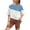 Blue, variant on Spazoro Little & Big Girls Leisure Outfit Sets, 2-Pieces Gradient Color Crew Neck Summer Short Sleeve Shirt and Shorts Sets Blue Size 5 T