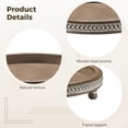 thumbnail image 3 of Round Wooden Beaded Tray, 11.8 in Rustic Decorative Tray for Coffee Table Decor, Farmhouse Pedestal Tray with 3 Legs, Raised Edge, Serving Tray for Home Decor, 3 of 5