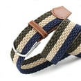 thumbnail image 5 of KuKuZhu New 15 Colors Men Women Casual Knitted Pin Buckle Belt Woven Canvas Elastic Expandable Braided Stretch Belts Plain Webbing Strap, 5 of 6