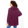 thumbnail image 2 of Woman Within Plus Size Pleat-Back Corduroy Jacket Long Oversized Barn Coat, 2 of 6