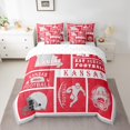 thumbnail image 2 of Erosebridal King Comforter Set 7 Pieces,Rugby Reversible Bed in a Bag King,Football King Bedding Set,Sports Fan Comforter, Flat Sheet, Fitted Sheet, Pillowcases, 2 of 5