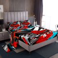 thumbnail image 1 of Erosebridal Cartoon Car Full Sheet Sets, Racing Car Bedding Full Size, Speed Sports Decor 4 Pieces, 1 of 7