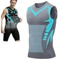 thumbnail image 3 of Ionic Shaping Vest, Men Body Shaper, 2023 New Version Ionic Shaping Vest compatible Men, Comcompatibletable Breathable Ice-silk Fabric, 3 of 5