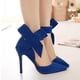 thumbnail image 5 of Zapatos de mujer, tacones de aguja de verano, tacones superaltos, exquisito estilo romano informal, sandalias sexis con correa en el tobillo y lazo aterciopelado Wmkox8yii  hfjk2820, 5 of 6
